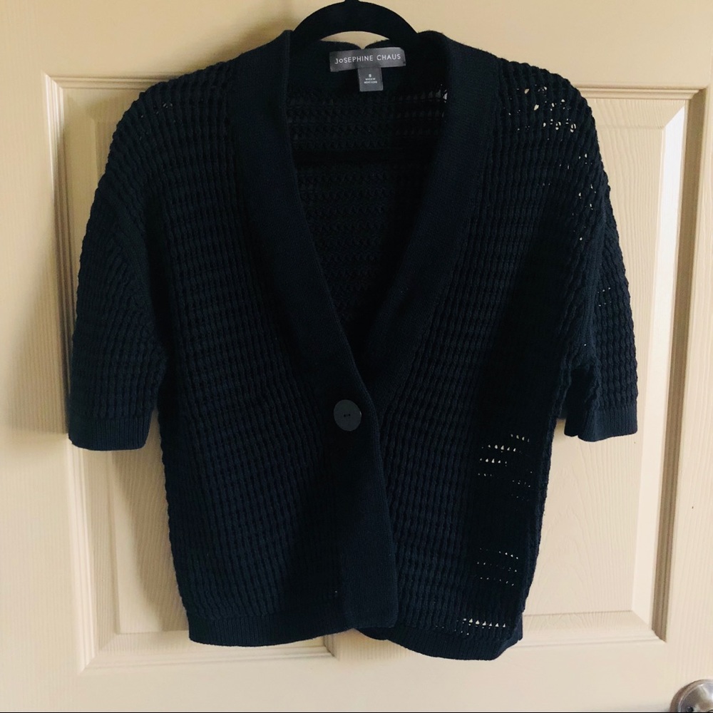 Short Sleeved Knitted Cardigan